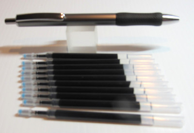 10 Replacement Refills fit Pilot G-2 0.7mm  Rollerball Gel MED, BLUE+G3 PEN