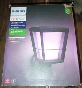 Philips Hue White and Color Ambiance Econic Outdoor Wall Light - Black