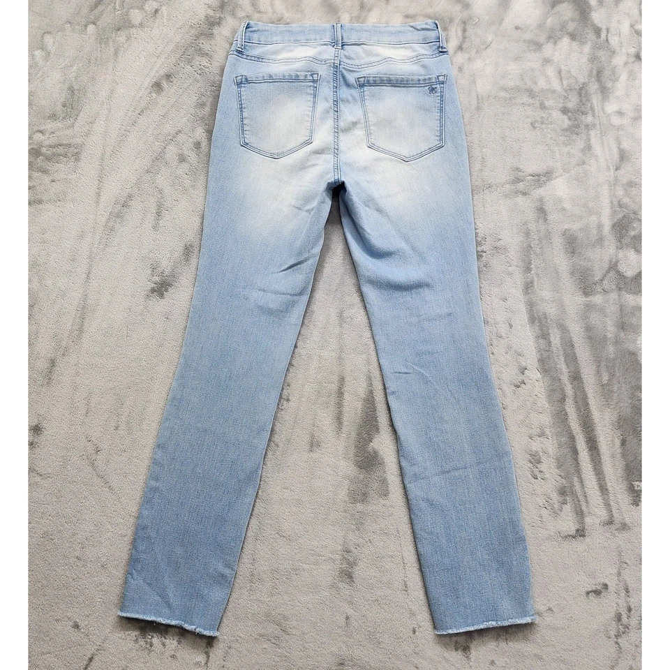 Женские джинсы Jessica Simpson 28 Blue Light Wash Uptown High Rise Raw Hem Stretch - Изображение 2 из 4