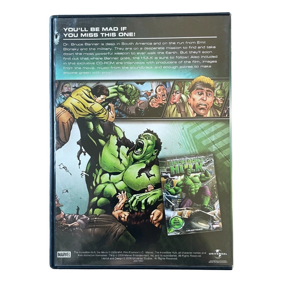 The Incredible Hulk Walmart Exclusive DVD 2008 Marvel Digital Comic Book CD-ROM Foto 2 de 3