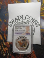 2025P Australia S$1 Wedge-Tailed Eagle Colorized MS70 First Release E178