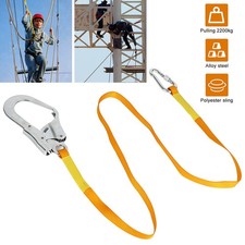 Climbing Harness Belt Lanyard Fall Protection Strap With Snap Hook 2200KG/4850lb