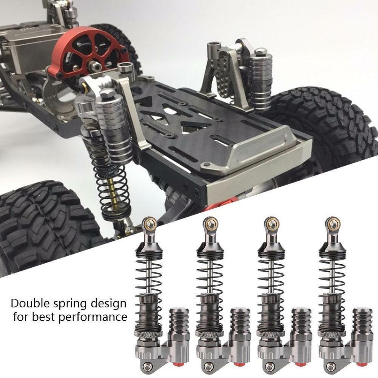 4Pcs 100mm Adjustable Shock Absorber For Axial SCX10 TRX-4 RC 1:10 Crawler Car c