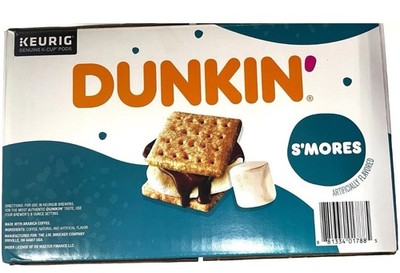 Dunkin' S'mores Ground Coffee, Medium Roast, Keurig K-Cup Pods, 54 ct.