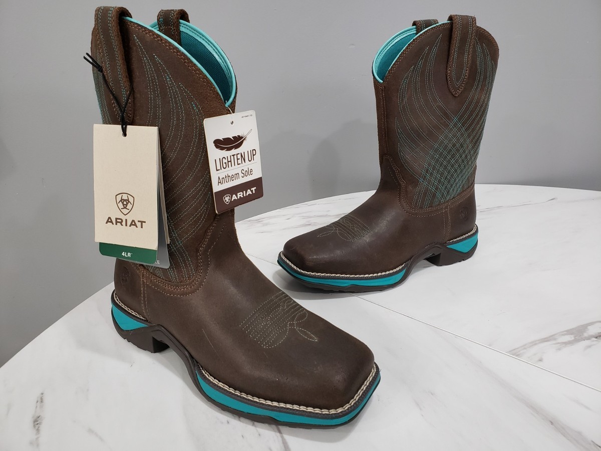 NEW 7 NO BOX 7B Ariat 10027247 Anthem Square Toe Boots Java  display picture 3