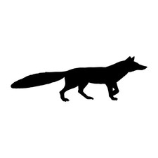 Running Fox Silhouette Foxes Graphic Decal Sticker Black Die Cut Vinyl