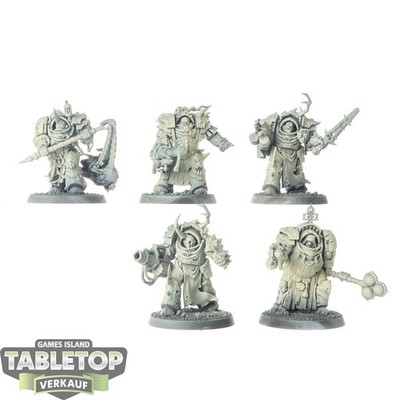 Death Guard - 5 Blightlord Terminators - teilweise bemalt
