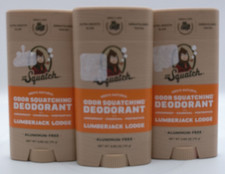 3- Dr. Squatch Odor Squatching Deodorant LumberJack Lodge, Aluminum Free, 2.65Ea