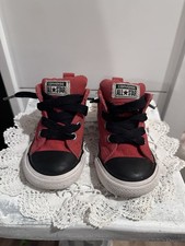 Converse Chuck Taylor All Star Unisex Kids High Top Canvas Sneakers Red/Black
