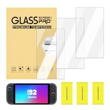 3 Screen Protectors Compatible with Switch 2, Tempered Glass Screen Protector