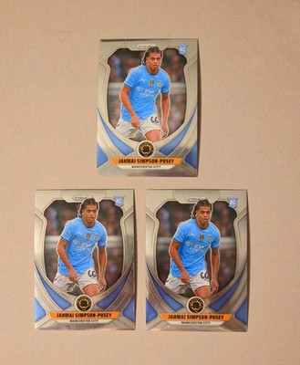 2025 Panini Prizm Jahmai Simpson-Pusey RC Lot x3 Manchester City FIFA Club World