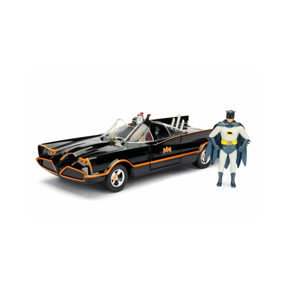 Jada 1:24 1966 Batman Batmobile with Batman & Robin Figure Model Car