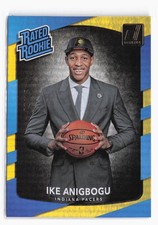 2017-18 Donruss Holo Yellow Laser #176 Ike Anigbogu #/25 Indiana Pacers Rookie