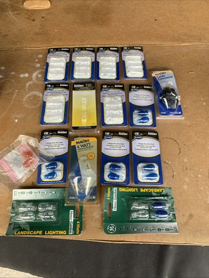 #ad 48 GE amp; Malibu 4 amp;7 Watt Bulbs Blue Clear Amber Low Voltage Landscaping Lights $40.00