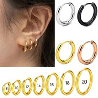 Pair Hoop Earrings Hypoallergenic Stainless Steel Small Huggie Earrings Women uk