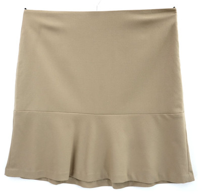 TALBOTS Women's Flannel 99% Wool Slight A-Line Skirt Lined Camel Brown Size 16