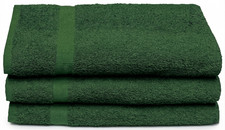 3 Piece - Hotel  Spa Pool Beach Towels 100 Ring Spun Cotton Kashmir Green