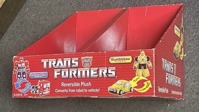 2006 Transformers Display Box For Optimus Bumblebee Reversible Plush Scarce 
