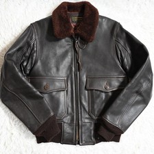 Buzz Rickson's G-1 Flight Jacket Goat Leather M 34 Dark Brown