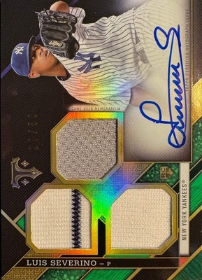 2016 Topps Triple Threads Autograph Relics Emerald Luis Severino /50 #RFP-LS N