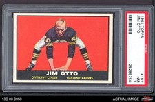 1961 Topps #182 Jim Otto Raiders RC HOF Miami Florida PSA 7 - NM