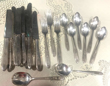 23 Community Grosvenor Oneida Silver Plate Set crea soup spoon tsp forks knives