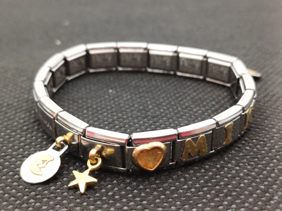 NOMINATION BRACCIALE ELASTICO A CASELLE PERSONALIZZATE - Immagine 2 di 4