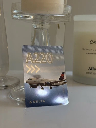 ✅ Delta Airlines Pilot Trading Collectible Card A220-300 No.64 New Hard Case - product listing photo