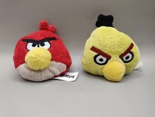 2011 Angry Birds Mini Plush Bean Bags Yellow And Red 3 In Commonwealth B7