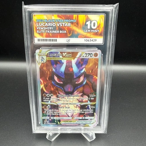 Pokémon TCG Lucario VSTAR SWSH291 Promo Card Ace 10 Gem Mint