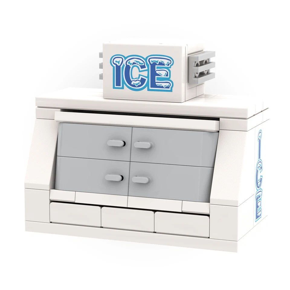 Ice Vending Machine -  Custom Building Set - Custom Printed - Minifig Brick City - Image 3 of 4