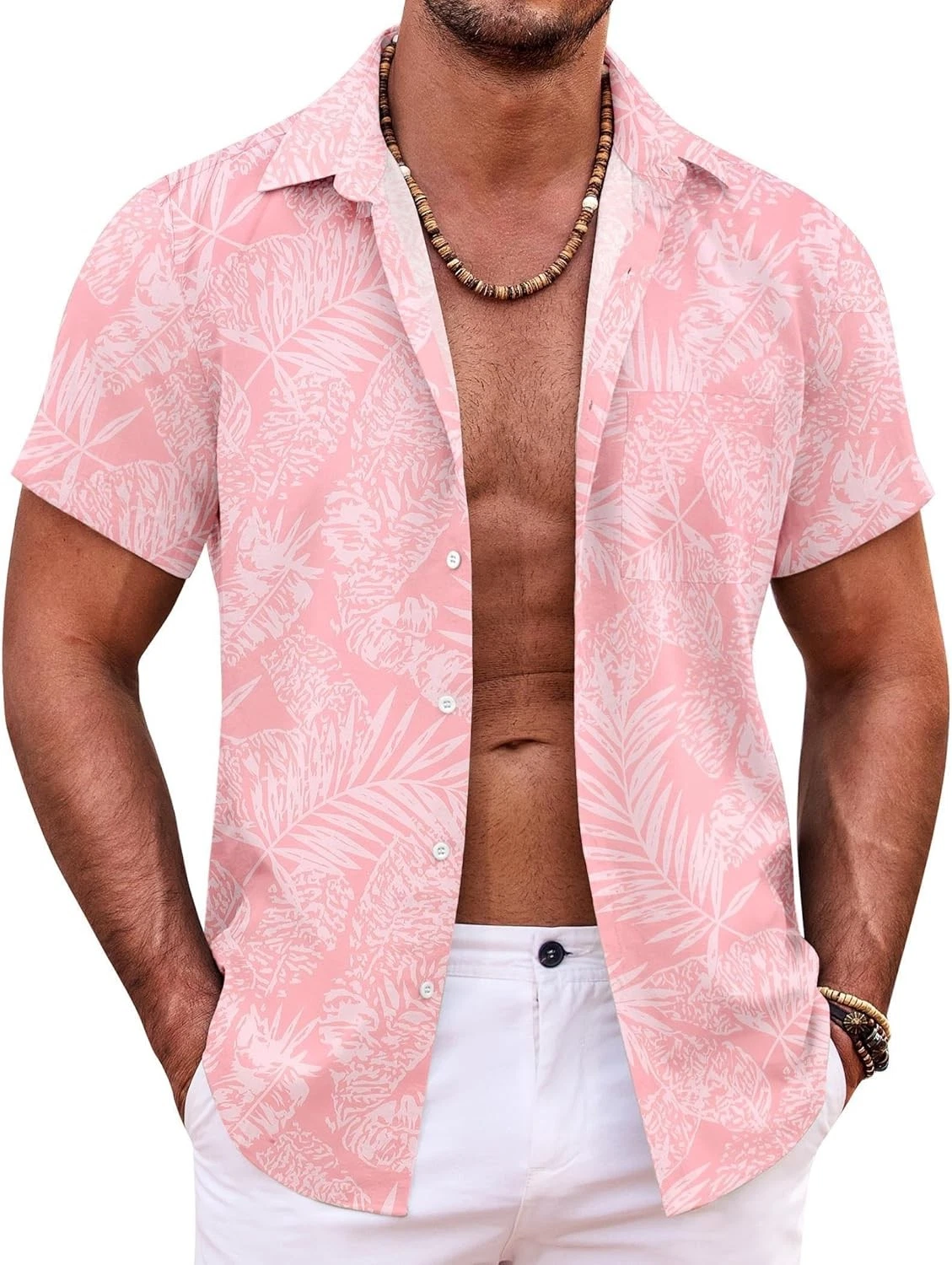 Coofandy Mens Hawaiian Shirt Short Sleeve Button Down Shirts Tropical Summer