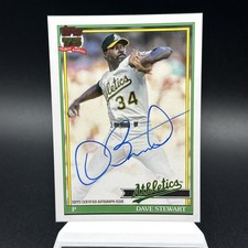 2026 Topps DAVE STEWART On-Card Auto Athletics #91A-STE 1991 75th Ann.