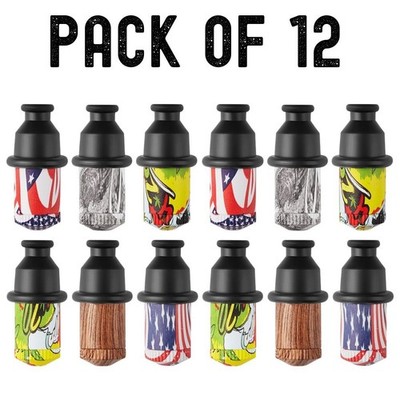 12 Pc Sneak a Toke Mini One Hitter Metal Tobacco Portable Smoking Pipe With Tool