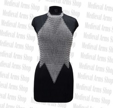 Handmade Chainmail Top Aluminum Butted 10mm Ring Cosplay Womens Medieval Costume