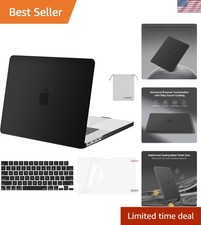 Comprehensive Black Case with Keyboard Cover Screen Film for MacBook Pro 16"