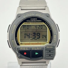 Casio A-V3 Easy Rec Voice Recorder Digital Watch Module 1589 Japan