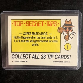 1989 Topps Nintendo Game Packs #1 Super Mario Bros 2 Sticker NES Mint