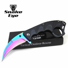 Cuchillo Plegable Ojo de Serpiente Táctico Todos los Días Llevar Karambit Diseñado