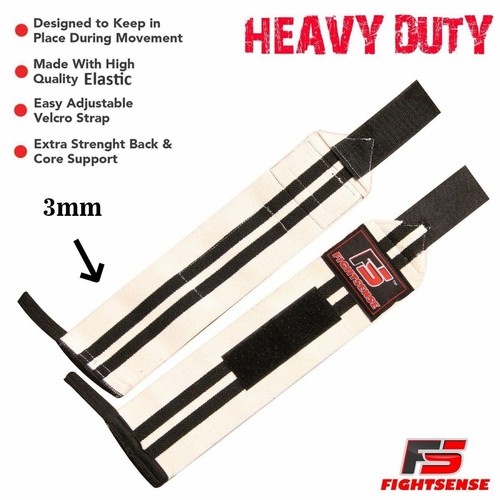 Wrist Wraps LIFTING STRAPS for POWER LIFTING Support CROSSFIT Gym WEIGHT LIFTING - Picture 111 of 144