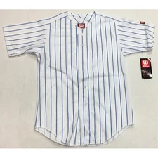 Wilson A4799 White and Royal Pinstripe Jersey Youth