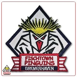 FANSHOP Fischtown Pinguins - Aufnäher - Logo - 10cm