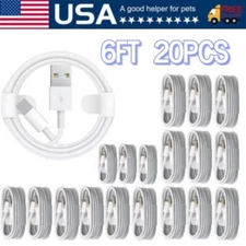 20 PACK For iPhone 15 14 13 12 11 X XR Pro Max Charging Cable Charger Power Cord