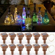 Upgraded 12 Pack Solar Wine Bottle Lights,20 LEDs Assorted Sizes , Colors