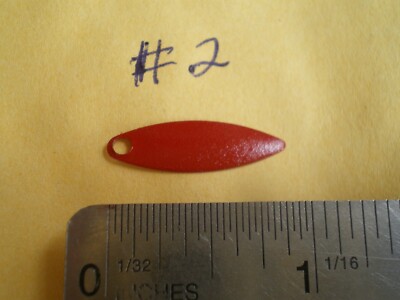 20 PCS. RED SMOOTH WILLOW LEAF BLADE #2 ''MAKE SPINNERS''