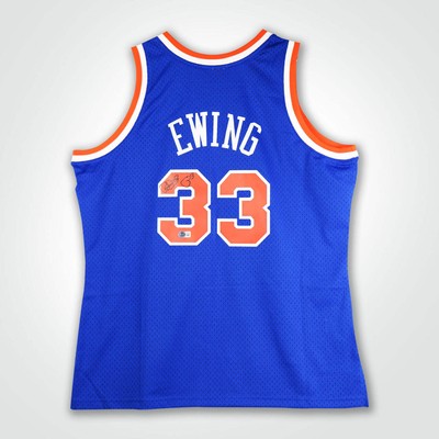 Patrick Ewing Signed NBA New York Knicks Mitchell & Ness Swingman 91-92 Jersey