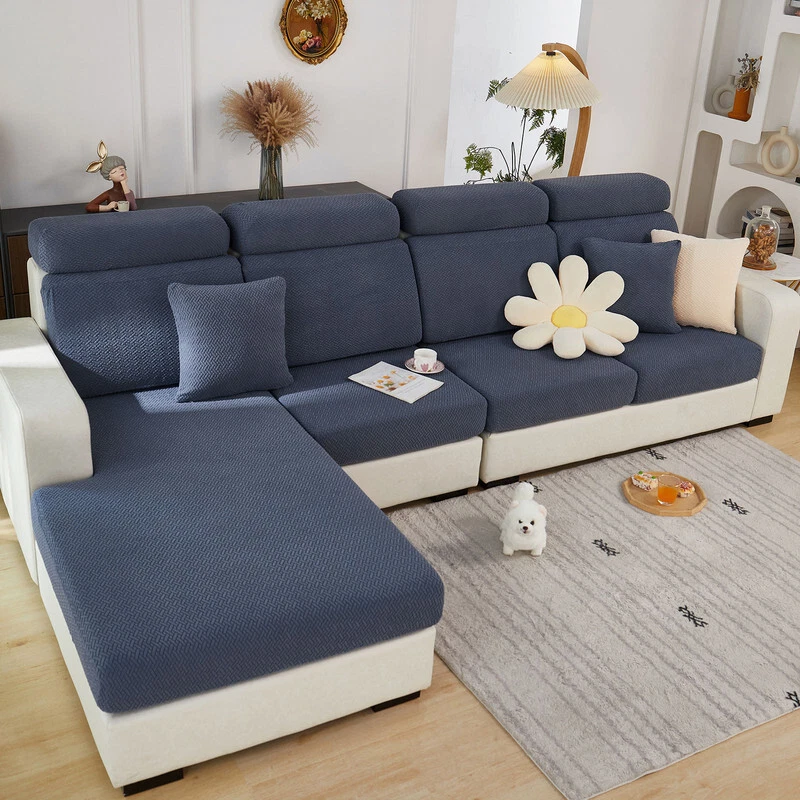 Sectional couch top cushion covers