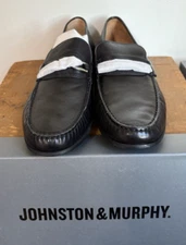 Johnston & Murphy Cresswell Bit Black Leather Loafer Dress Shoes Men’s Sz 10 M