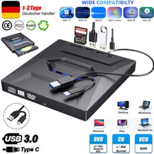 Externes CD/DVD Laufwerk USB 3.0 Type-C RW Brenner für alle Laptops/Desktop PC