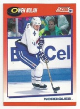 OWEN NOLAN 1991-92 SCORE CANADIAN CARD NEAR MINT+ CONDITION